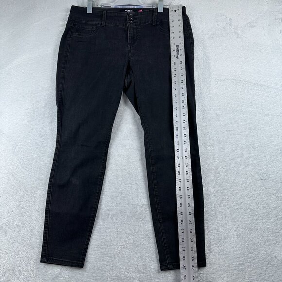Torrid Skinny Jeans Womens Size 16R Mid Rise Ankle Slim Button Fly Black - Picture 11 of 12